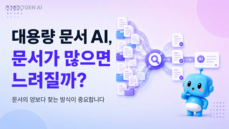 대용량 문서 AI가 많은 사내 문서에서 필요한 정보를 찾아 답변하는 과정